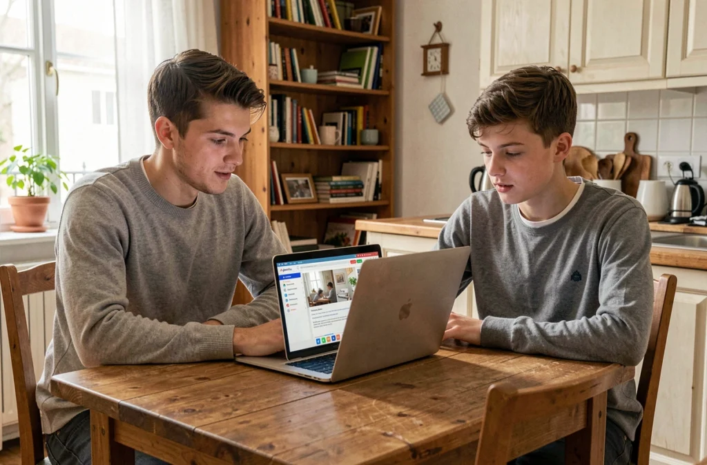 Tuteur indépendant Apprentus accompagnant un élève en session à domicile