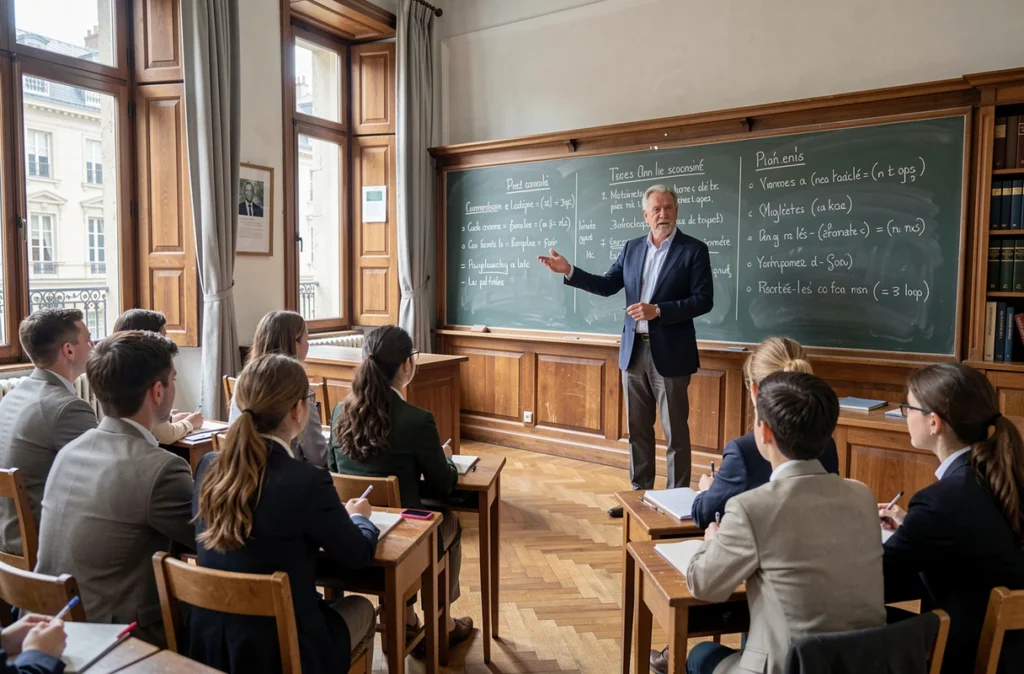 Professeur des Cours Diderot Lyon dispensant un cours préparatoire en classe